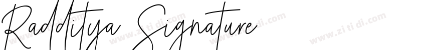 Radditya Signature字体转换